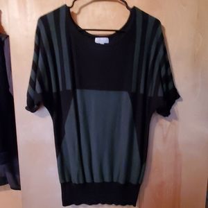 Joseph A   Green/ Black Sweater